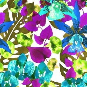 Tropical color clash purple