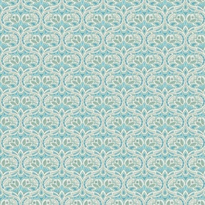 (S) French Country Medallion Ogee Ocean Turquoise Modern Damask Moroccan Tile