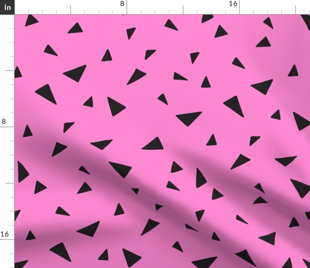 Cave woman triangles on pink