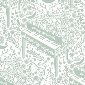 Sage Green Lost in Piano-childhood hobby