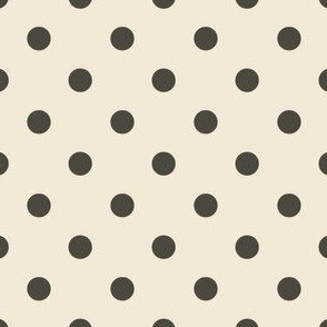 Cream and gray polka dots 1.5x1.5