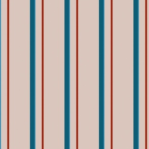 red and turquoise stripes