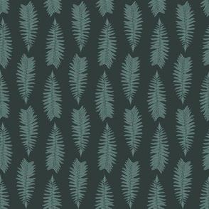 Fern Stripe - Small - Deep Pine Green & Cool Fir Green - Forest Path