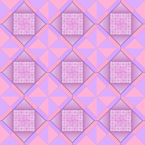 (S) Pink & Lavender_Whispers of a Child Geometric Pinwheel Design