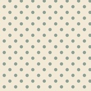 Blue polka dots on cream .75 x .75