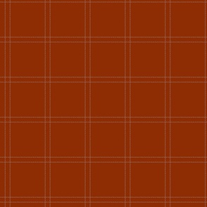 barbed wire windowpane check - red