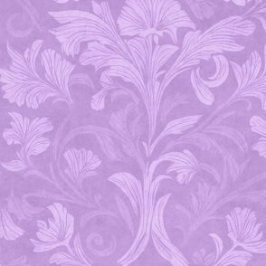 William Morris Style Coordinating Pattern For Rose Skull Gothic Pattern Pastel Purple