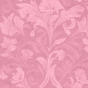 William Morris Style Coordinating Pattern For Rose Skull Gothic Pattern Pastel Pink