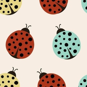 Cute colourful lady bugs 16x16 large