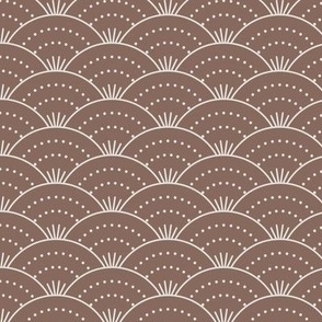 Sweet polka dot waves brown - FABRIC