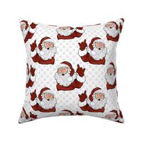 Large Scale Naughty Santa Claus on White