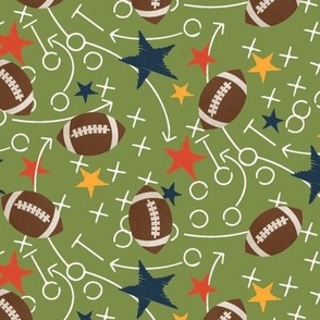 Football Field Faux Leather Sheets