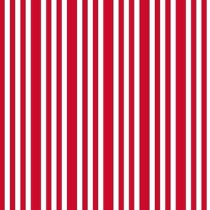 Custom Nancy Border Candy Stripes red on White copy