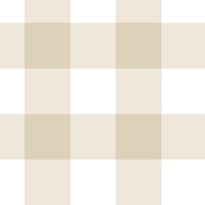 Gingham V4: Fall Thanksgiving V3 Checks Beige Ivory Light Earthy Natural Autumn - L