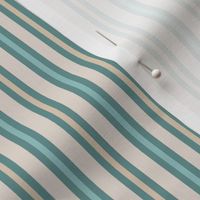 Coastal Outline Stripe - Blue, Sand, Teal, White