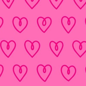 Doodle Hearts – MEDIUM – Pink