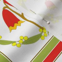 Christmas Bells and Golden Wattle - Cocktail Napkin Set