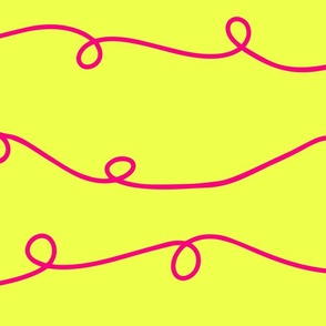 Loopy Doodle Lines – LARGE – Yellow