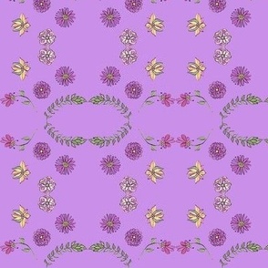 bloom circles on lilac