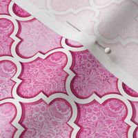 Moroccan Tiles in shades of pink lace