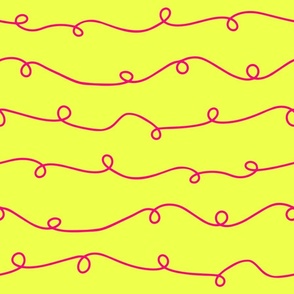 Loopy Doodle Lines – MEDIUM – Yellow