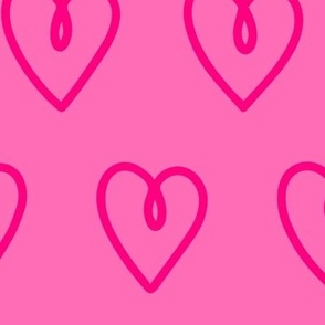 Doodle Hearts – LARGE – Pink