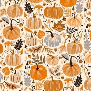 Pumpkin Confetti – Orange on Cream
