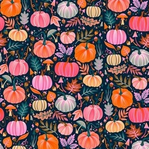 Pumpkin Confetti – Rainbow on Navy