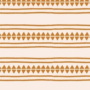 Desert Trails Mud Cloth in Terracotta, small | | burnt orange modern trendy hand painted mud cloth print