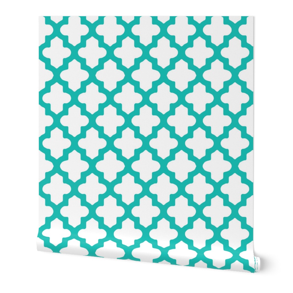 Moroccan Quatrefoil in Turquoise