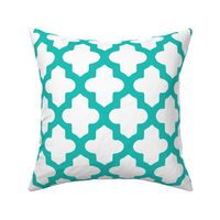 Moroccan Quatrefoil in Turquoise