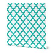 Moroccan Quatrefoil in Turquoise