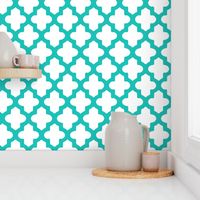 Moroccan Quatrefoil in Turquoise