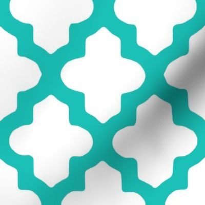 Moroccan Quatrefoil in Turquoise