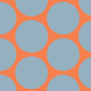 Watersports Fun Minimalistic Coordinate Circle Pattern Grey Orange