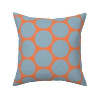 Watersports Fun Minimalistic Coordinate Circle Pattern Grey Orange Smaller Scale