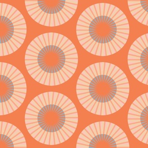 Watersports Fun Minimalistic Coordinate Circle Pattern Grey Orange Yellow