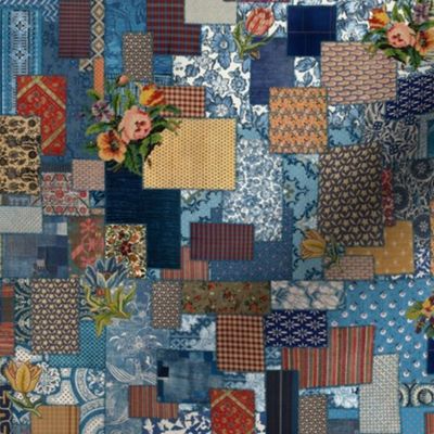Boho Vintage Patchwork with Floral Patches