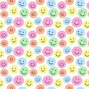 Mini Happy Face Party (pastel rainbow)