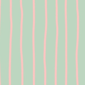 Watersports Fun Minimalistic Coordinate Stripes Pattern Pink Green