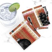 Antique collage holliday cocktail napkin set