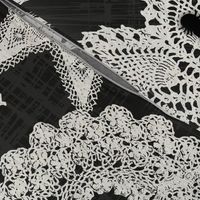 whimsical lace spider webs