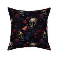 gothic floral skull 