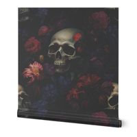 gothic floral skull 