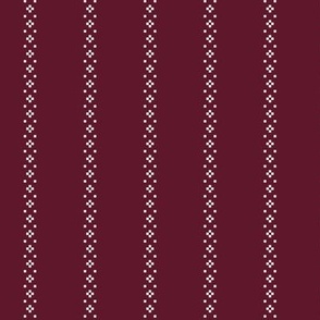 Plum red simple dotted stripe
