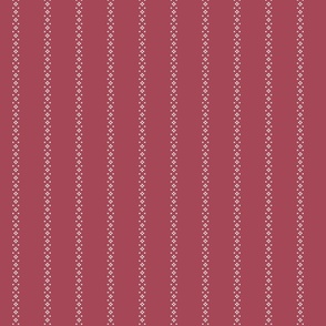 Simple dot vertical stripe on festive holiday pink coordinate for fair isle Christmas sweater design