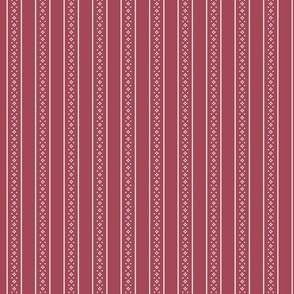 fair Isle stripe on Christmas crimson red