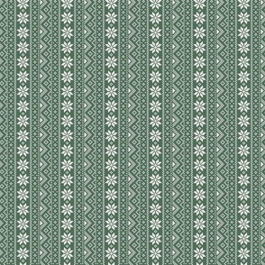 Fair isle Christmas sweater in festive holiday green