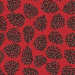 PINE CONE RED 6X7.75 