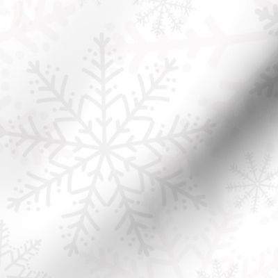 Midi - Modern & Stylised Layered Christmas Festive Snowflakes - Winter White